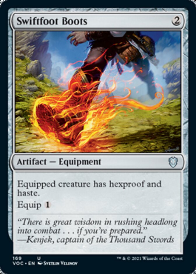 Swiftfoot Boots [Innistrad: Crimson Vow Commander] | The Time Vault CA