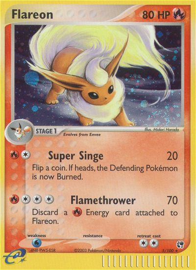 Flareon (5/100) [EX: Sandstorm] | The Time Vault CA