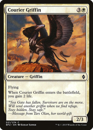 Courier Griffin [Battle for Zendikar] | The Time Vault CA