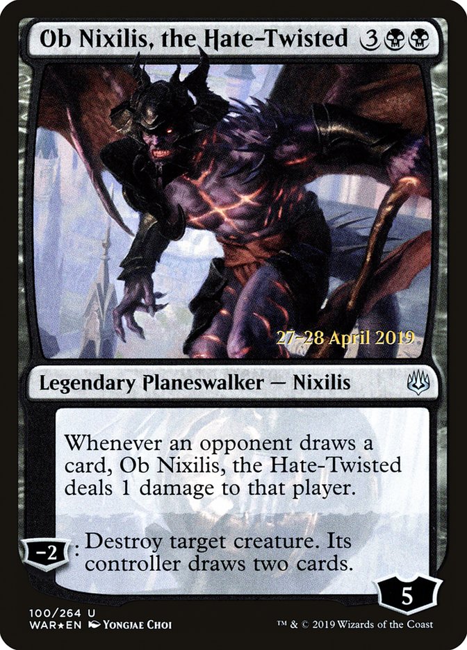 Ob Nixilis, the Hate-Twisted  [War of the Spark Prerelease Promos] | The Time Vault CA