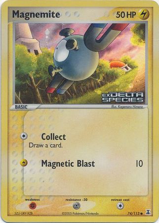 Magnemite (74/113) (Stamped) [EX: Delta Species] | The Time Vault CA