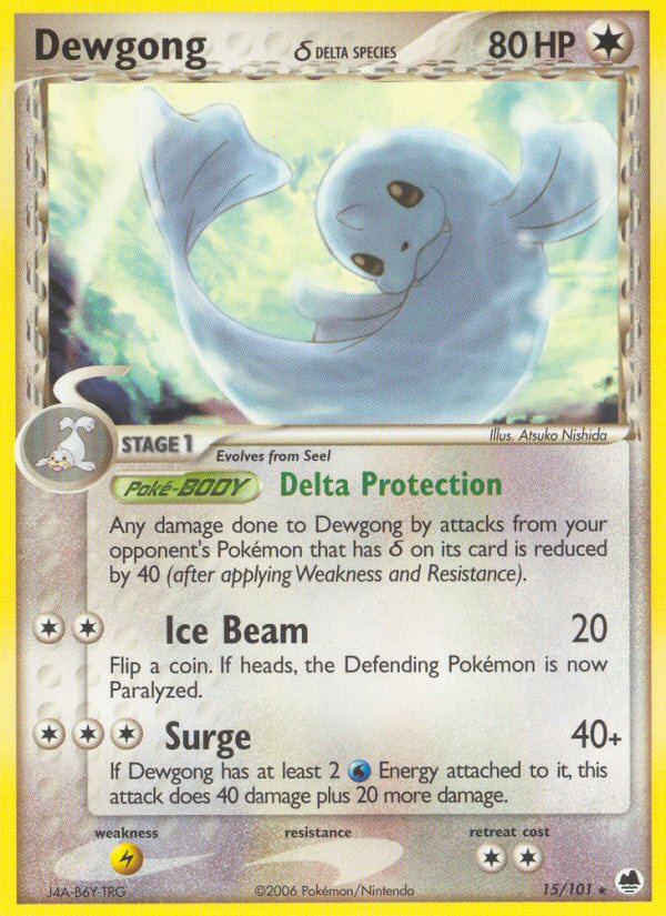 Dewgong (15/101) (Delta Species) [EX: Dragon Frontiers] | The Time Vault CA