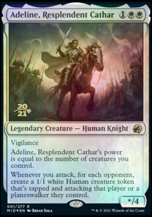 Adeline, Resplendent Cathar [Innistrad: Midnight Hunt Prerelease Promos] | The Time Vault CA