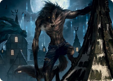 Stalking Predator Art Card [Innistrad: Midnight Hunt Art Series] | The Time Vault CA