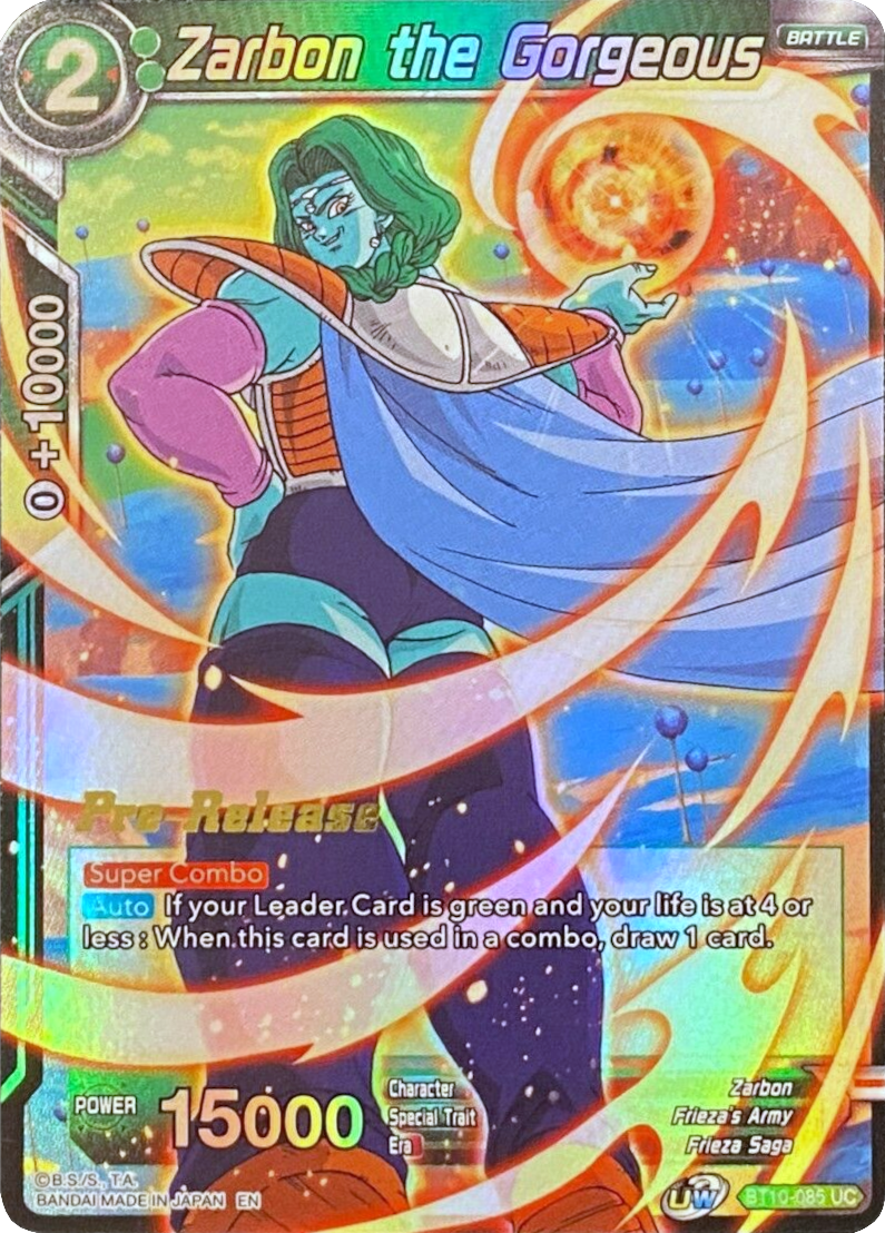 Zarbon the Gorgeous (BT10-085) [Rise of the Unison Warrior Prerelease Promos] | The Time Vault CA