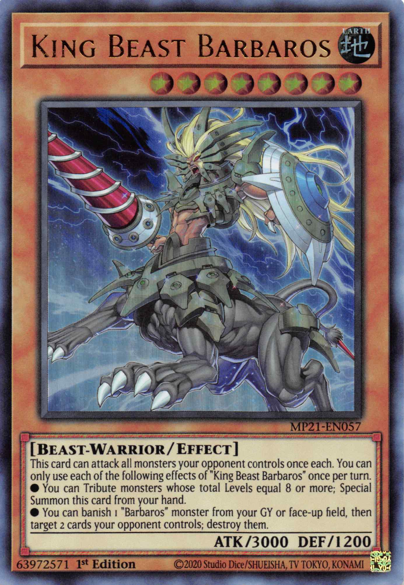 King Beast Barbaros [MP21-EN057] Ultra Rare | The Time Vault CA
