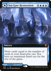 Sea Gate Restoration // Sea Gate, Reborn (Extended Art) [Zendikar Rising] | The Time Vault CA
