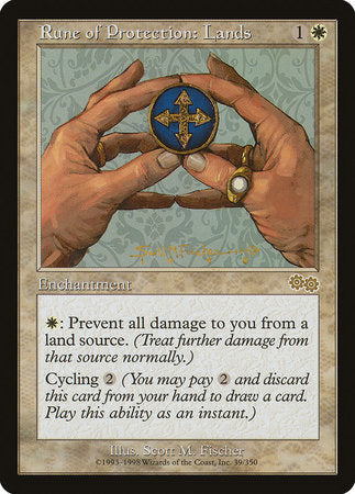 Rune of Protection: Lands [Urza's Saga] | The Time Vault CA
