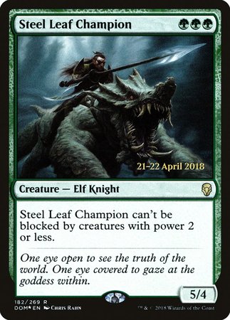 Steel Leaf Champion [Dominaria Promos] | The Time Vault CA