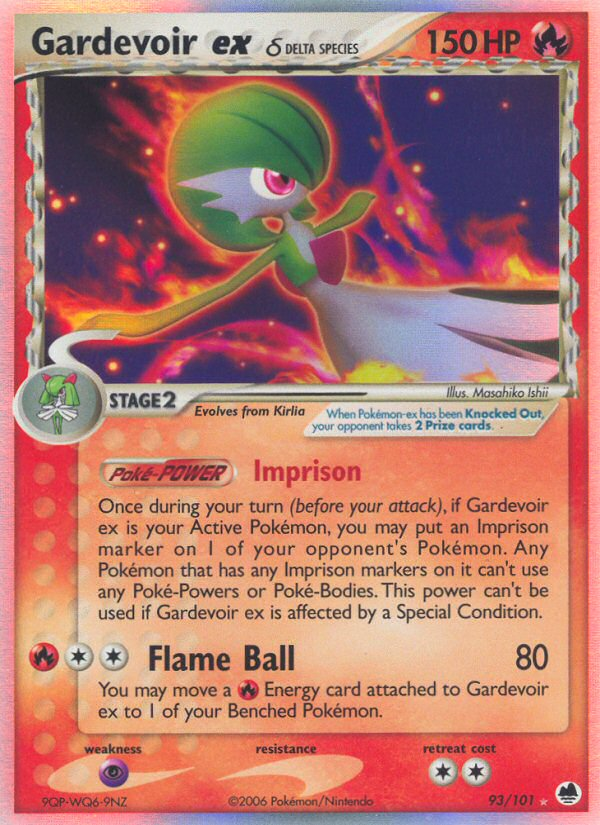 Gardevoir ex (93/101) (Delta Species) [EX: Dragon Frontiers] | The Time Vault CA