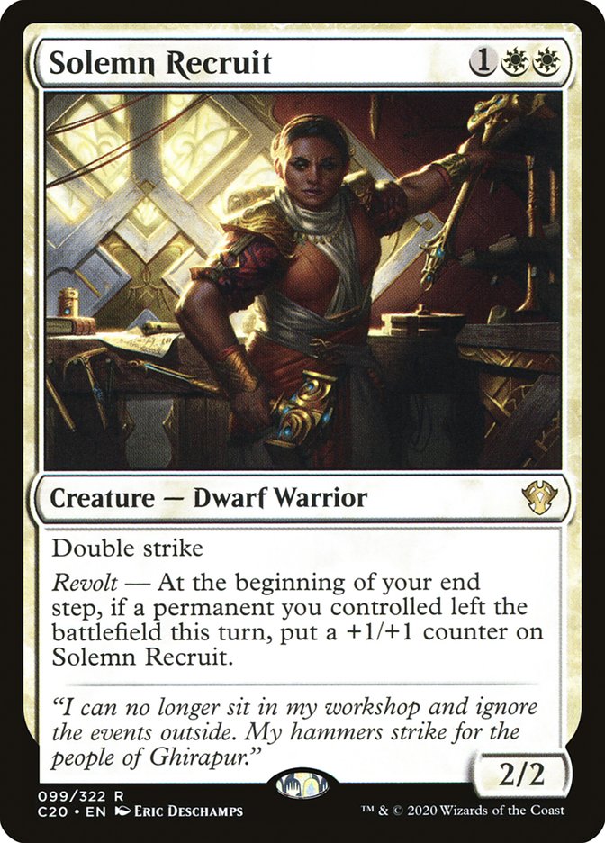 Solemn Recruit [Commander 2020] | The Time Vault CA