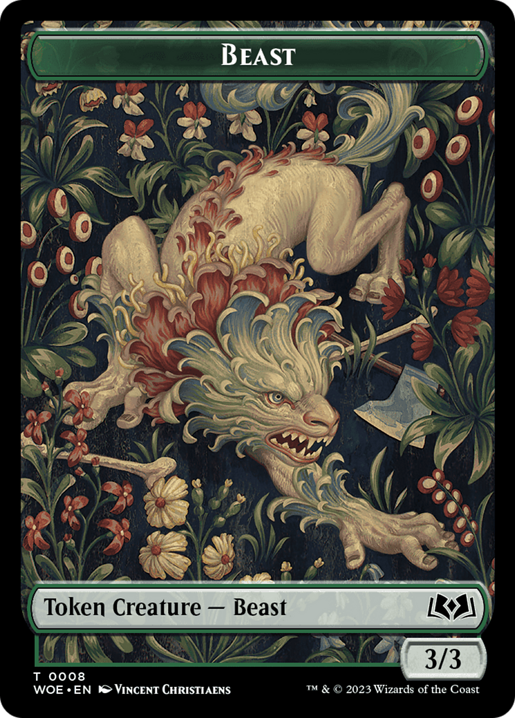 Beast // Food (0011) Double-Sided Token [Wilds of Eldraine Tokens] | The Time Vault CA