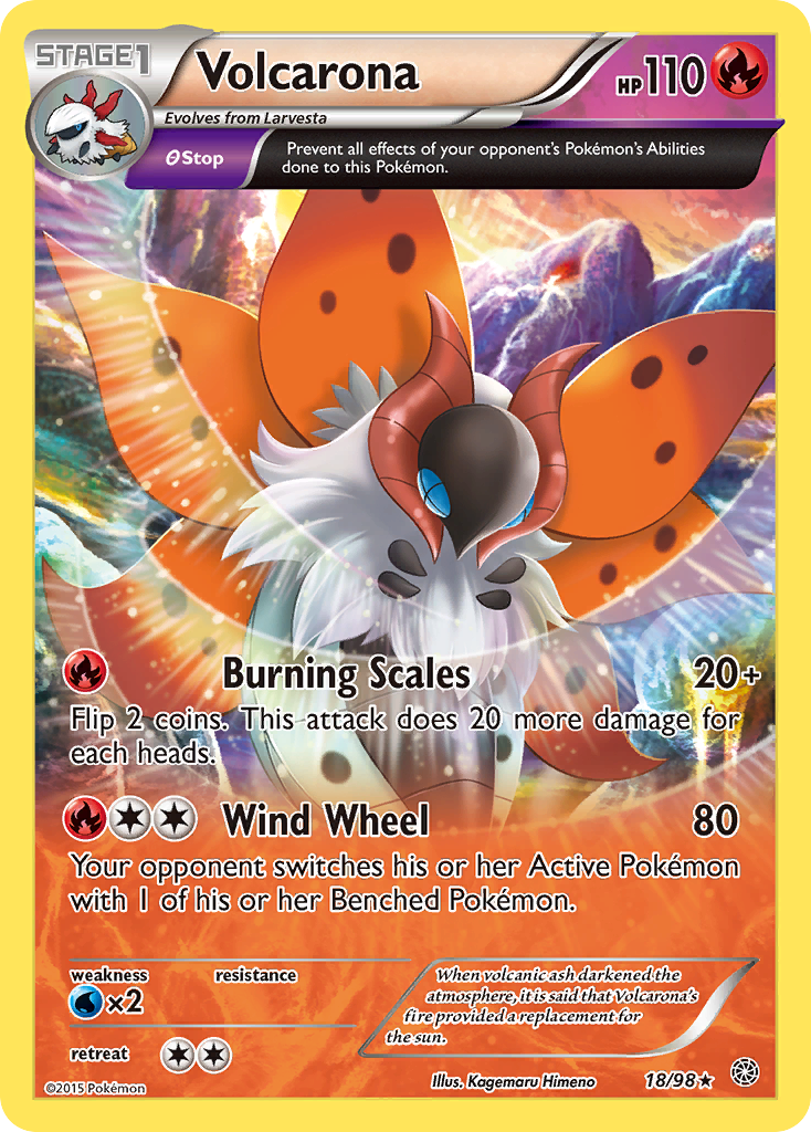 Volcarona (18/98) [XY: Ancient Origins] | The Time Vault CA