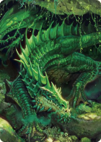 Lurking Green Dragon Art Card [Commander Legends: Battle for Baldur's Gate Art Series] | The Time Vault CA