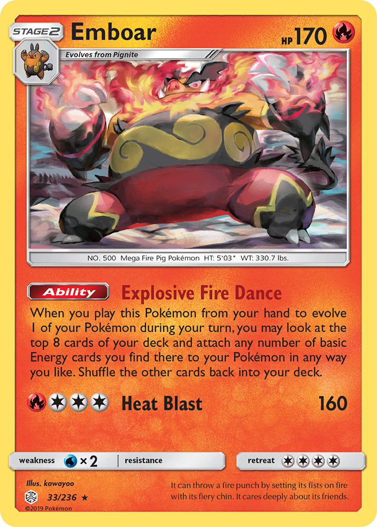 Emboar (33/236) [Sun & Moon: Cosmic Eclipse] | The Time Vault CA