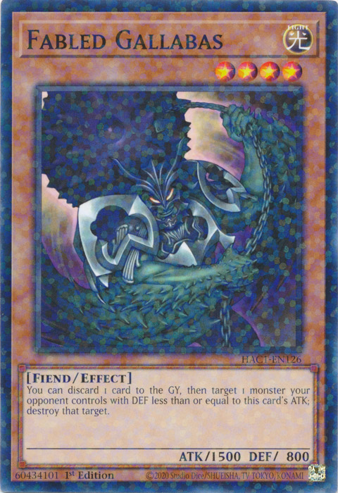 Fabled Gallabas (Duel Terminal) [HAC1-EN126] Common | The Time Vault CA