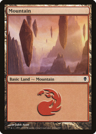 Mountain (242a) [Zendikar] | The Time Vault CA