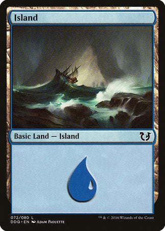 Island (72) [Duel Decks: Blessed vs. Cursed] | The Time Vault CA
