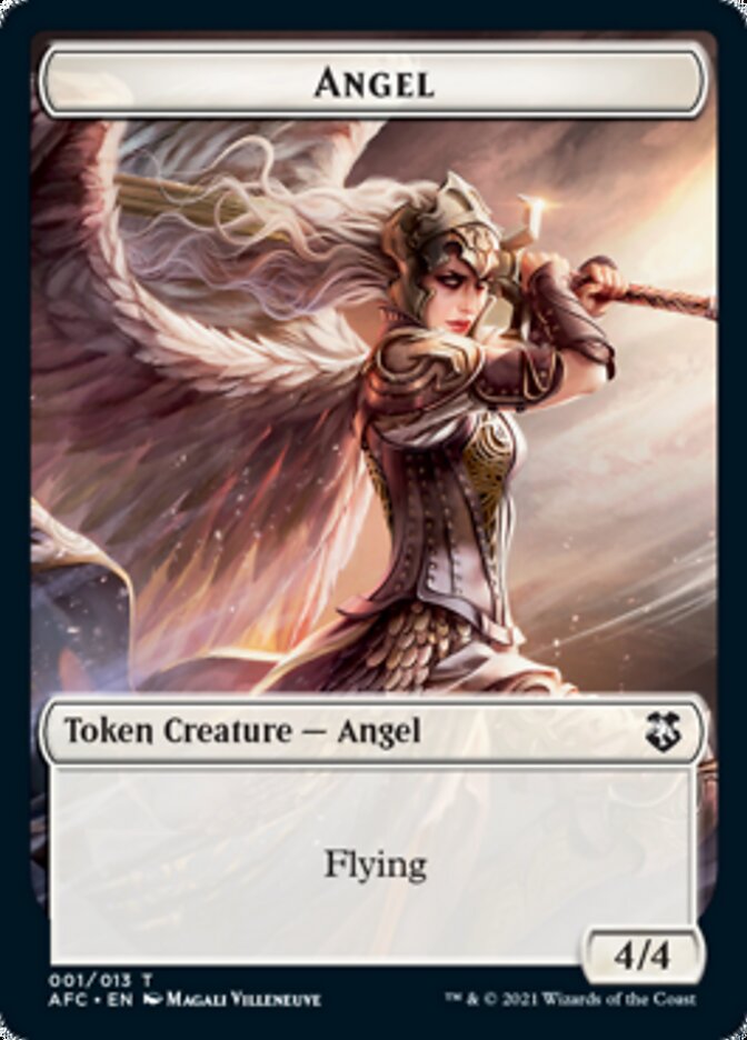 Angel // Saproling Double-sided Token [Dungeons & Dragons: Adventures in the Forgotten Realms Commander Tokens] | The Time Vault CA