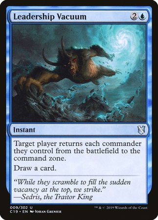 Leadership Vacuum [Commander 2019] | The Time Vault CA