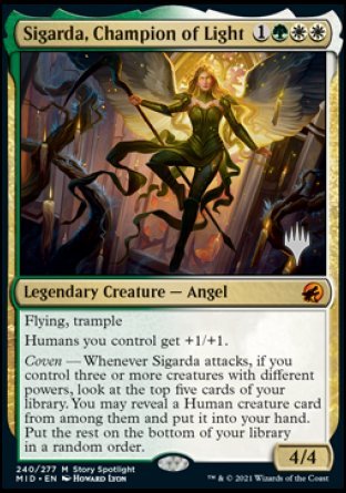 Sigarda, Champion of Light (Promo Pack) [Innistrad: Midnight Hunt Promos] | The Time Vault CA