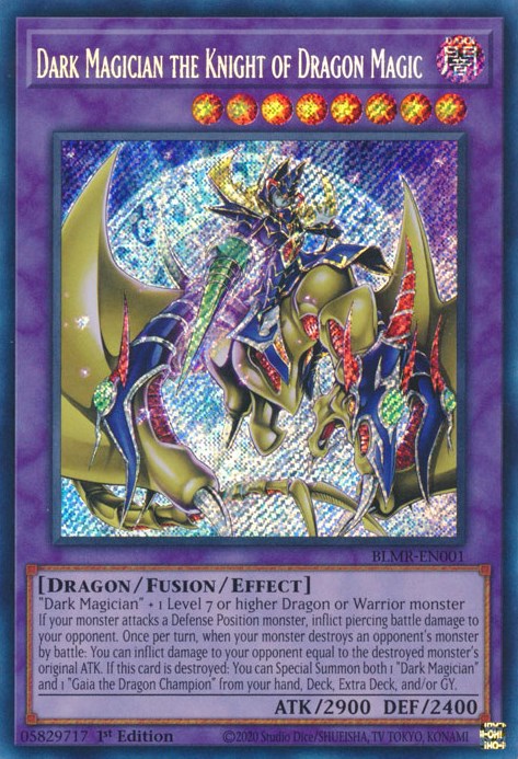 Dark Magician the Knight of Dragon Magic [BLMR-EN001] Secret Rare | The Time Vault CA