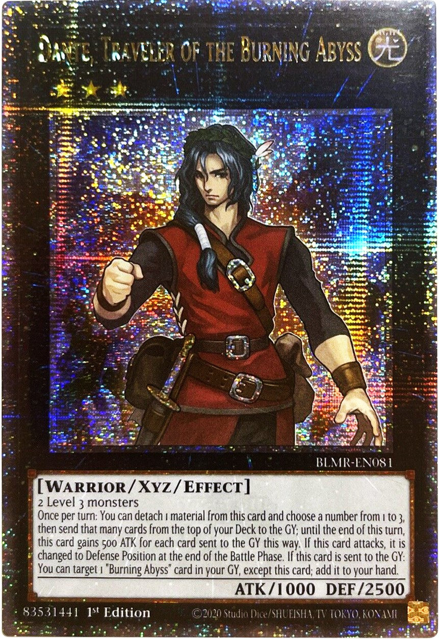 Dante, Traveler of the Burning Abyss [BLMR-EN081] Quarter Century Secret Rare | The Time Vault CA