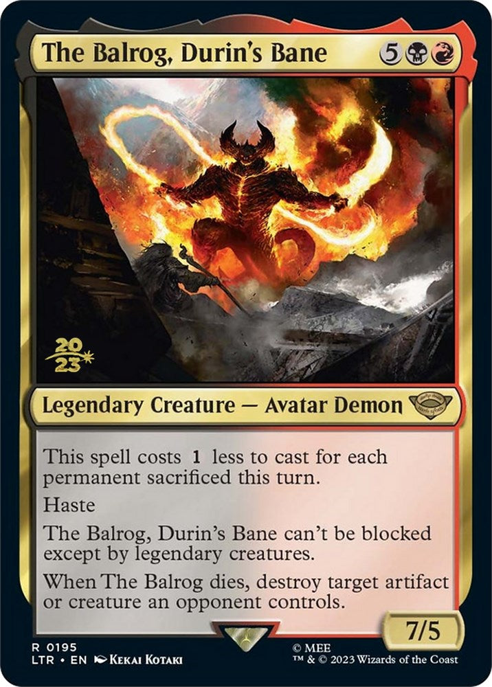 The Balrog, Durin's Bane [The Lord of the Rings: Tales of Middle-Earth Prerelease Promos] | The Time Vault CA