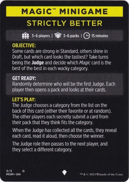 Strictly Better (Magic Minigame) [March of the Machine Minigame] | The Time Vault CA