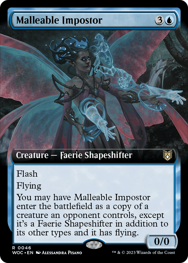 Malleable Impostor (Extended Art) [Wilds of Eldraine Commander] | The Time Vault CA