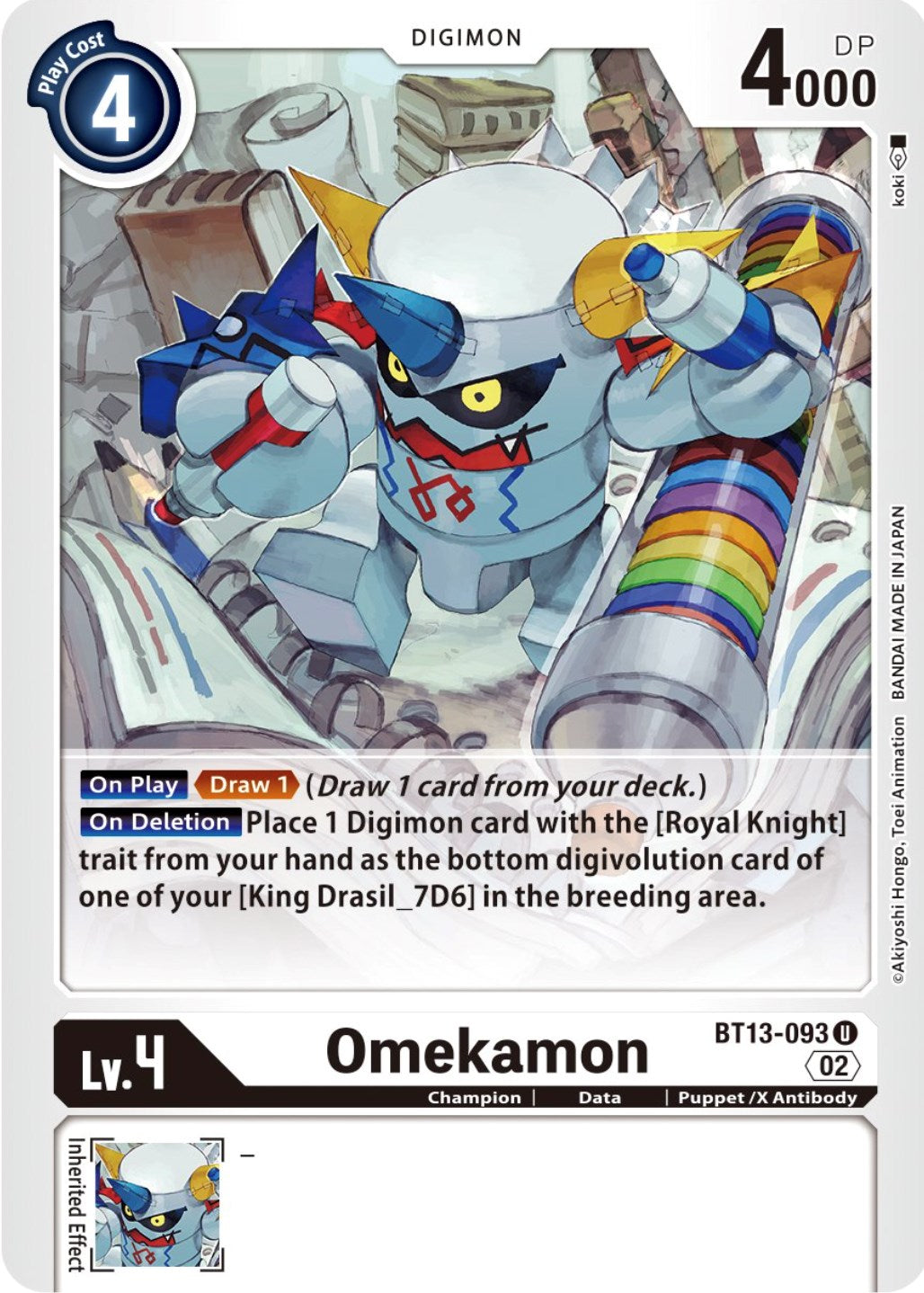Omekamon [BT13-093] [Versus Royal Knights Booster] | The Time Vault CA