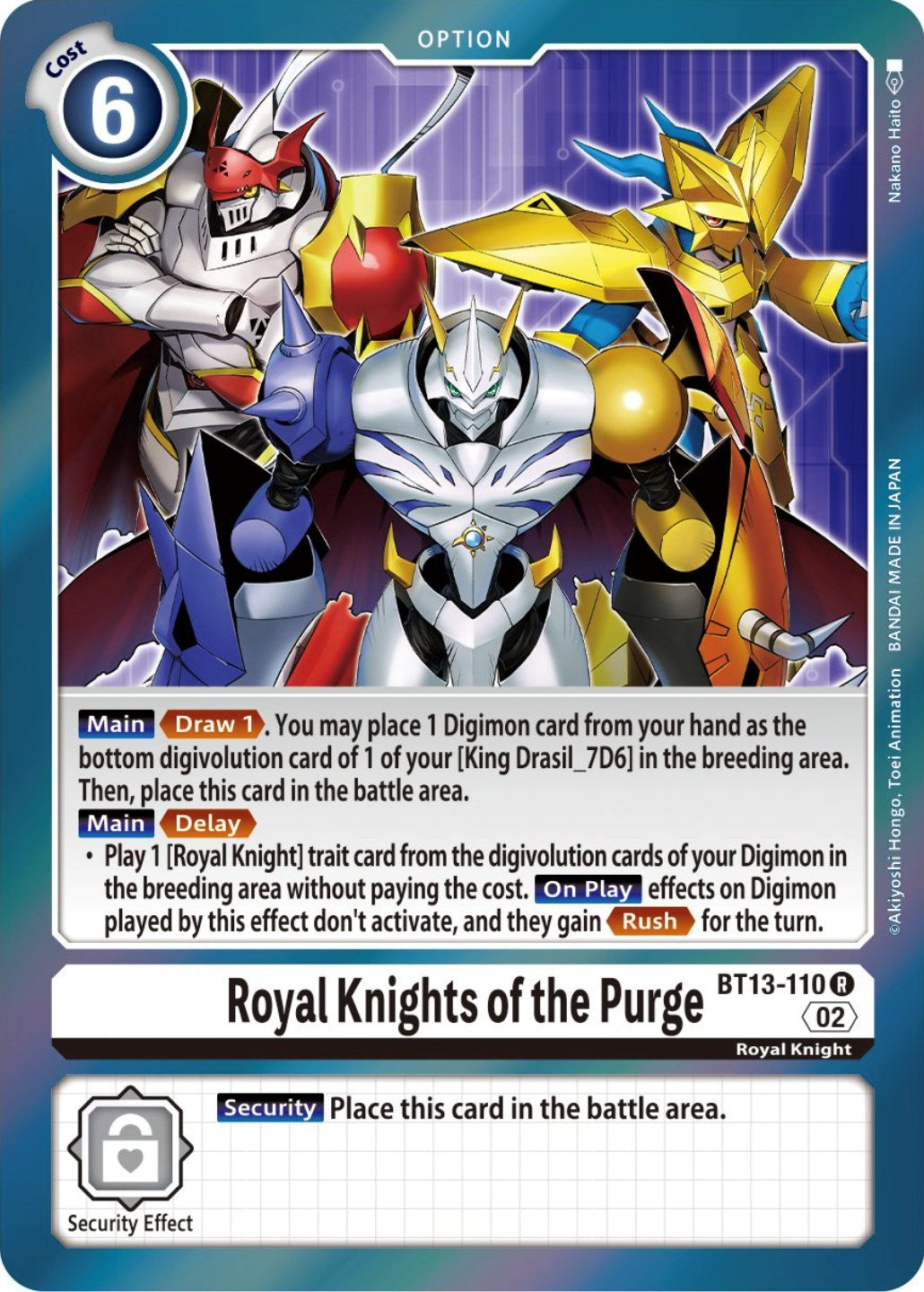 Royal Knights of the Purge [BT13-110] [Versus Royal Knights Booster] | The Time Vault CA