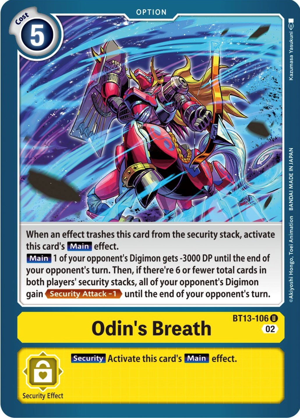 Odin's Breath [BT13-106] [Versus Royal Knights Booster] | The Time Vault CA