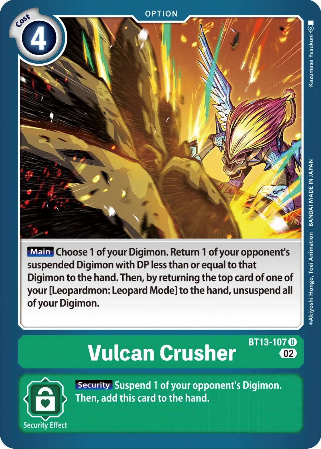 Vulcan Crusher [BT13-107] [Versus Royal Knights Booster] | The Time Vault CA
