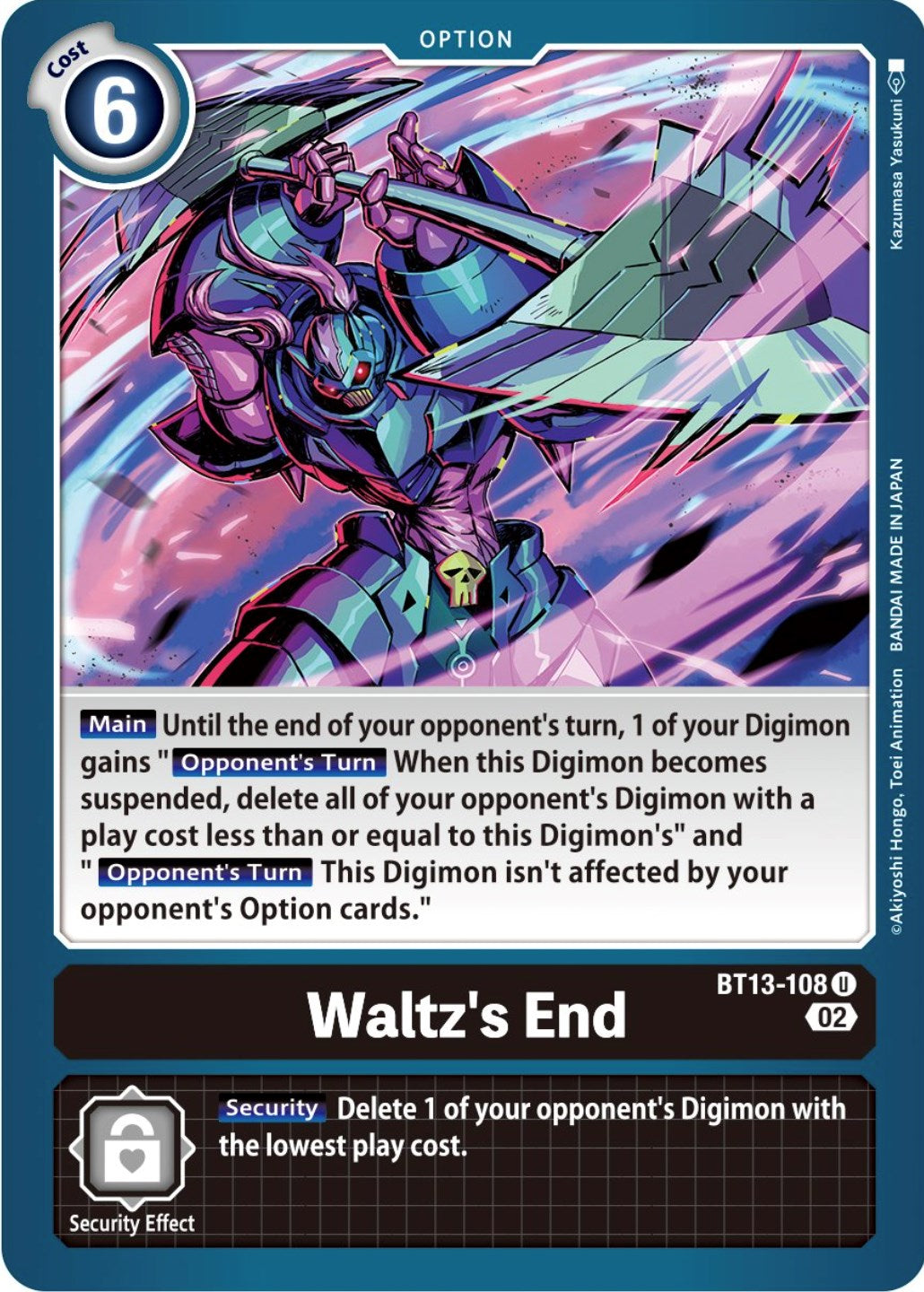 Waltz's End [BT13-108] [Versus Royal Knights Booster] | The Time Vault CA