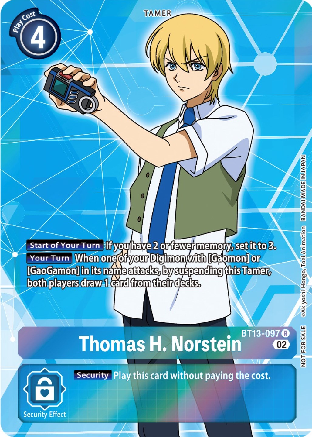 Thomas H. Norstein [BT13-097] (Box Topper) [Versus Royal Knights Booster] | The Time Vault CA