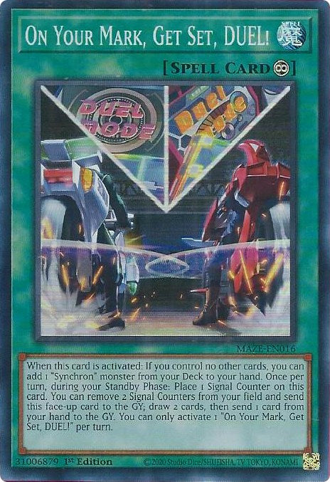 On Your Mark, Get Set, DUEL! [MAZE-EN016] Super Rare | The Time Vault CA