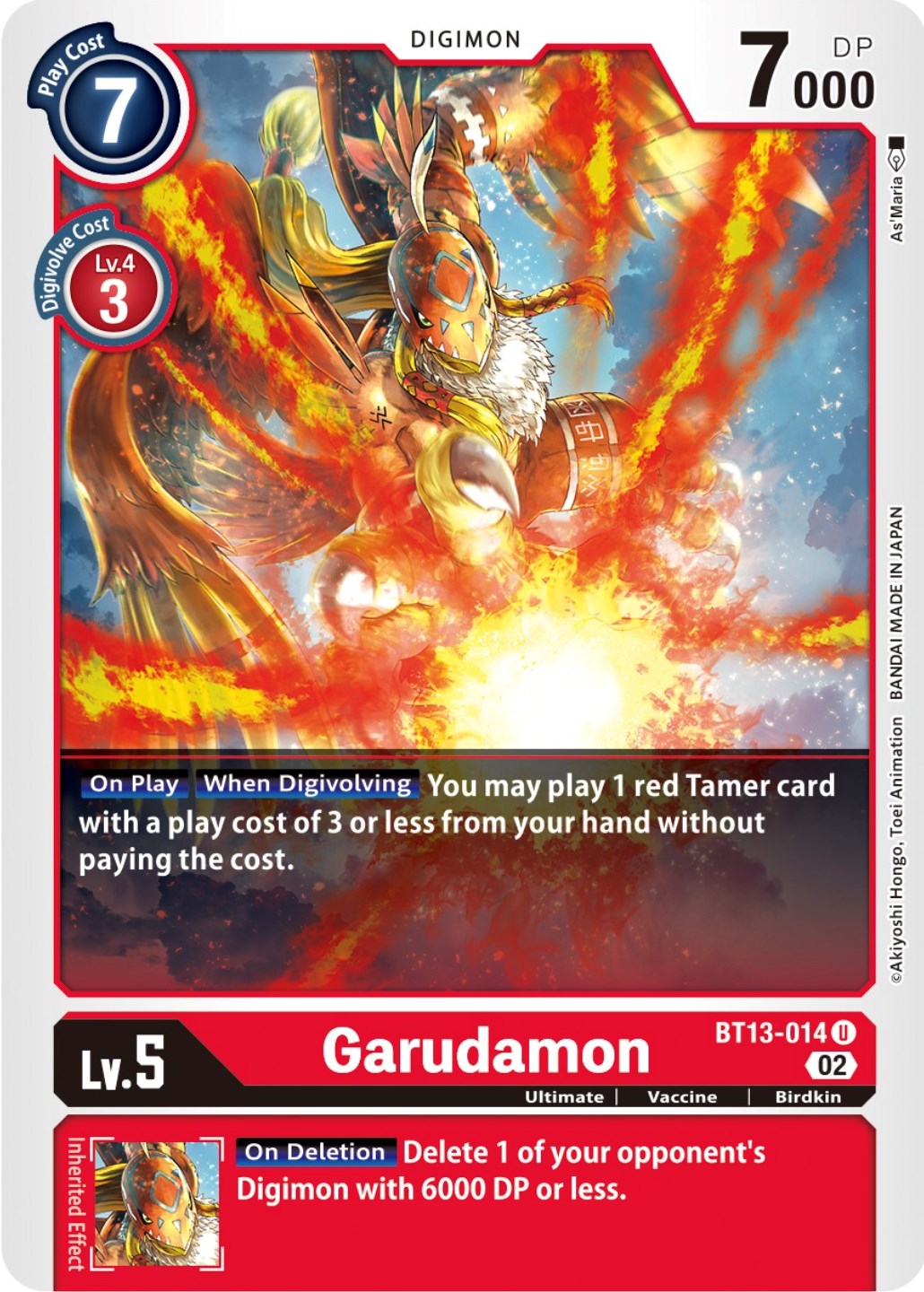 Garudamon [BT13-014] [Versus Royal Knights Booster] | The Time Vault CA