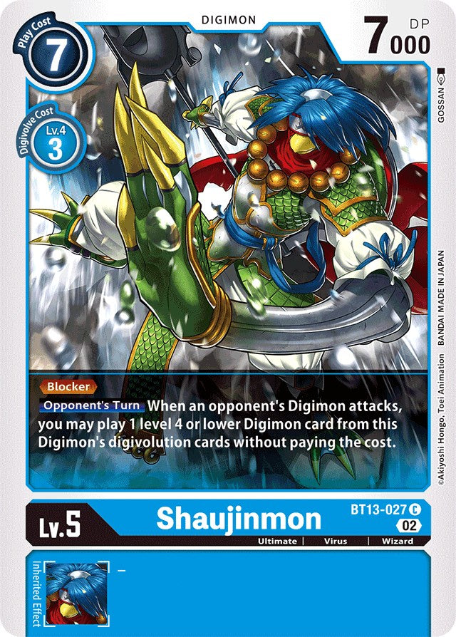 Shaujinmon [BT13-027] [Versus Royal Knights Booster] | The Time Vault CA
