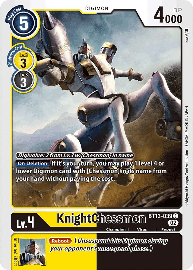 KnightChessmon [BT13-039] [Versus Royal Knights Booster] | The Time Vault CA