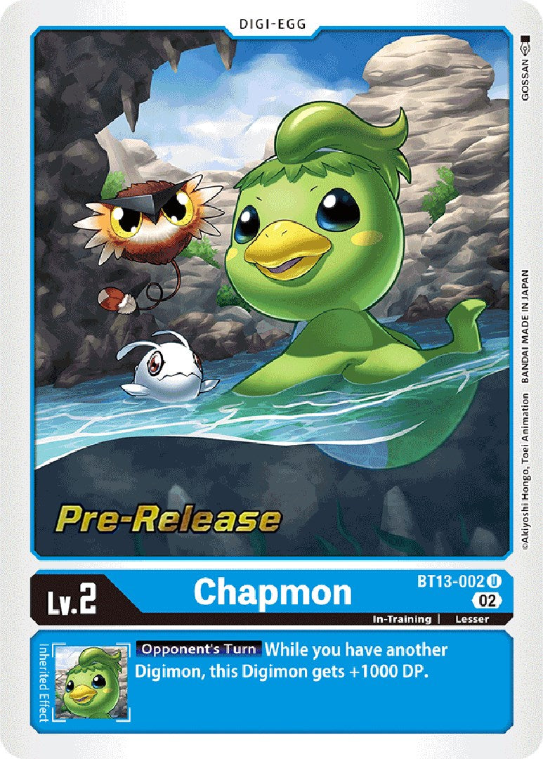 Chapmon [BT13-002] [Versus Royal Knight Booster Pre-Release Cards] | The Time Vault CA