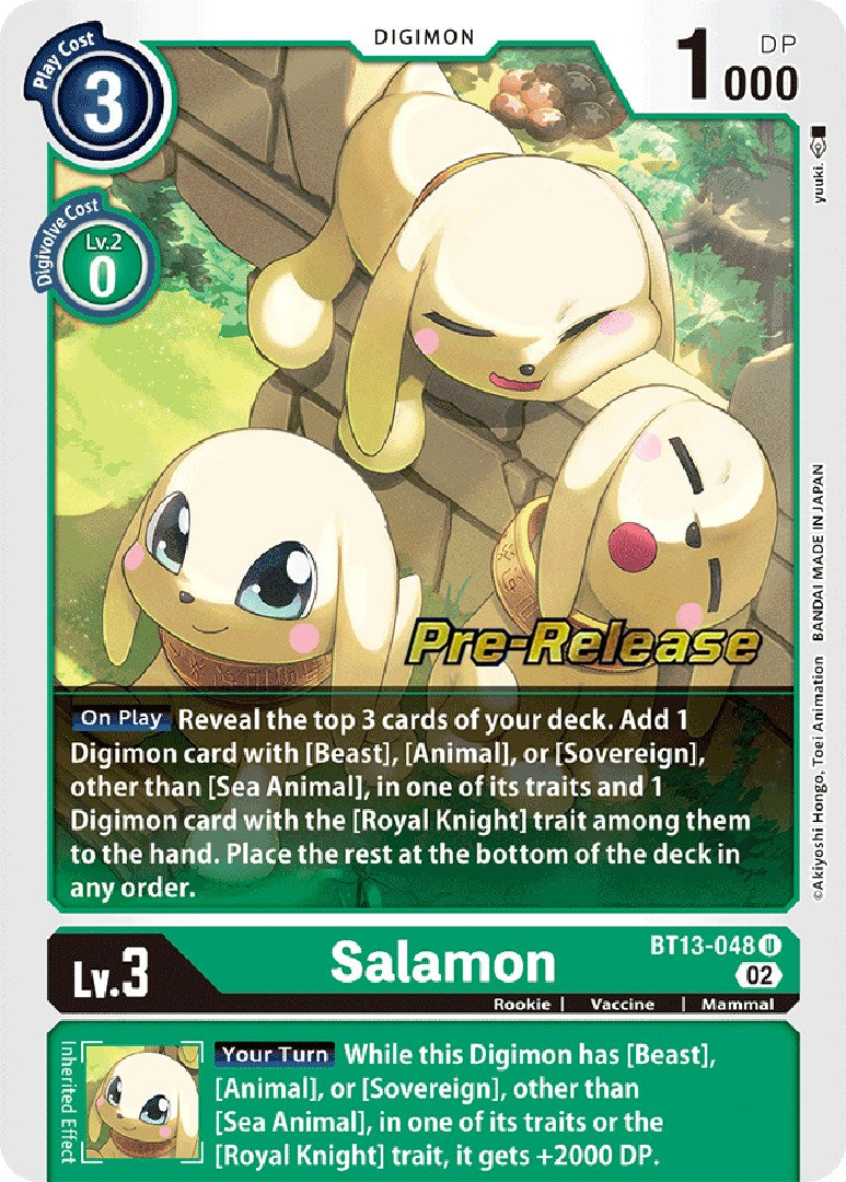 Salamon [BT13-048] [Versus Royal Knight Booster Pre-Release Cards] | The Time Vault CA
