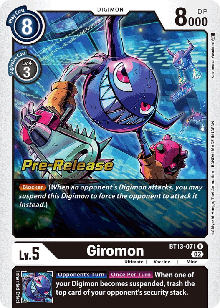 Giromon [BT13-071] [Versus Royal Knight Booster Pre-Release Cards] | The Time Vault CA