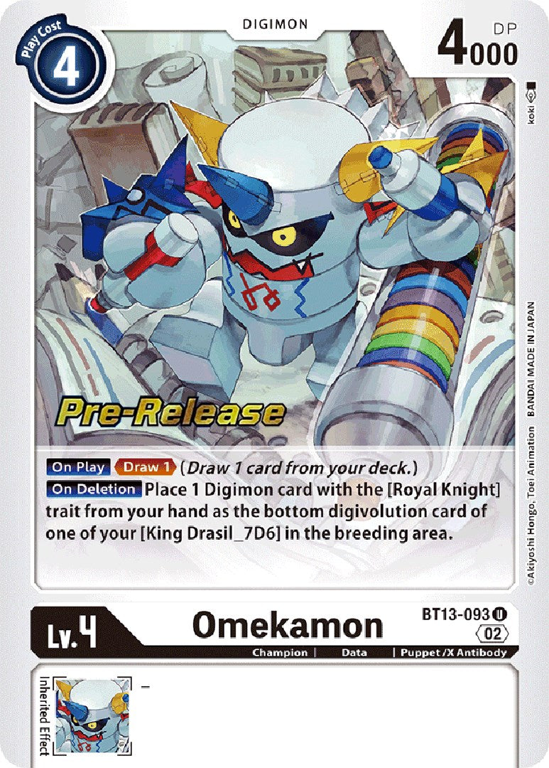 Omekamon [BT13-093] [Versus Royal Knight Booster Pre-Release Cards] | The Time Vault CA