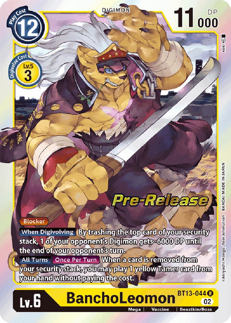 BanchoLeomon [BT13-044] [Versus Royal Knight Booster Pre-Release Cards] | The Time Vault CA