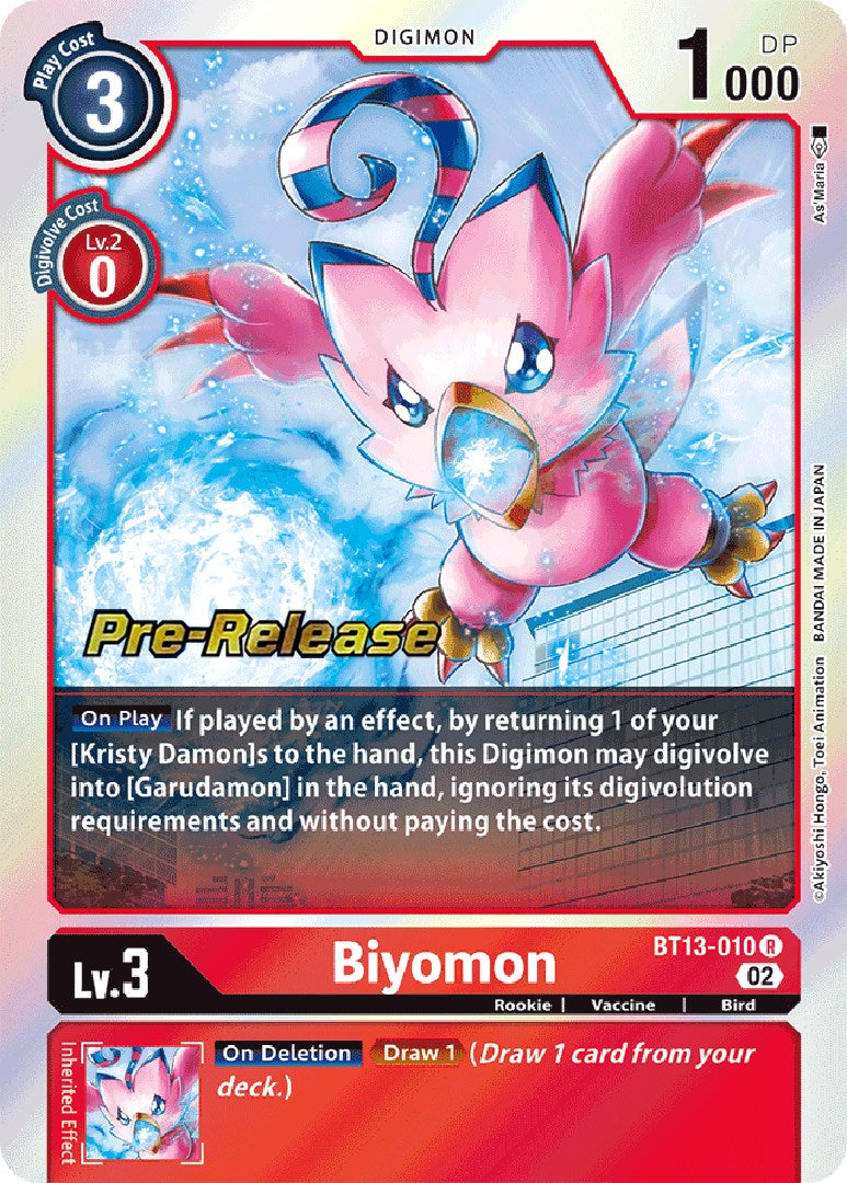 Biyomon [BT13-010] [Versus Royal Knight Booster Pre-Release Cards] | The Time Vault CA