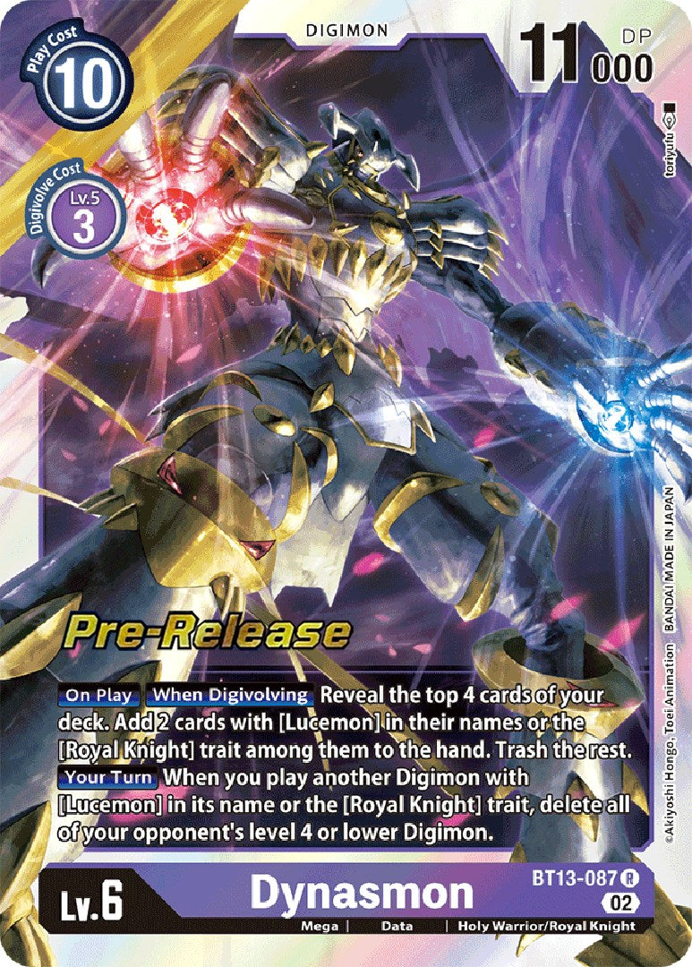 Dynasmon [BT13-087] [Versus Royal Knight Booster Pre-Release Cards] | The Time Vault CA