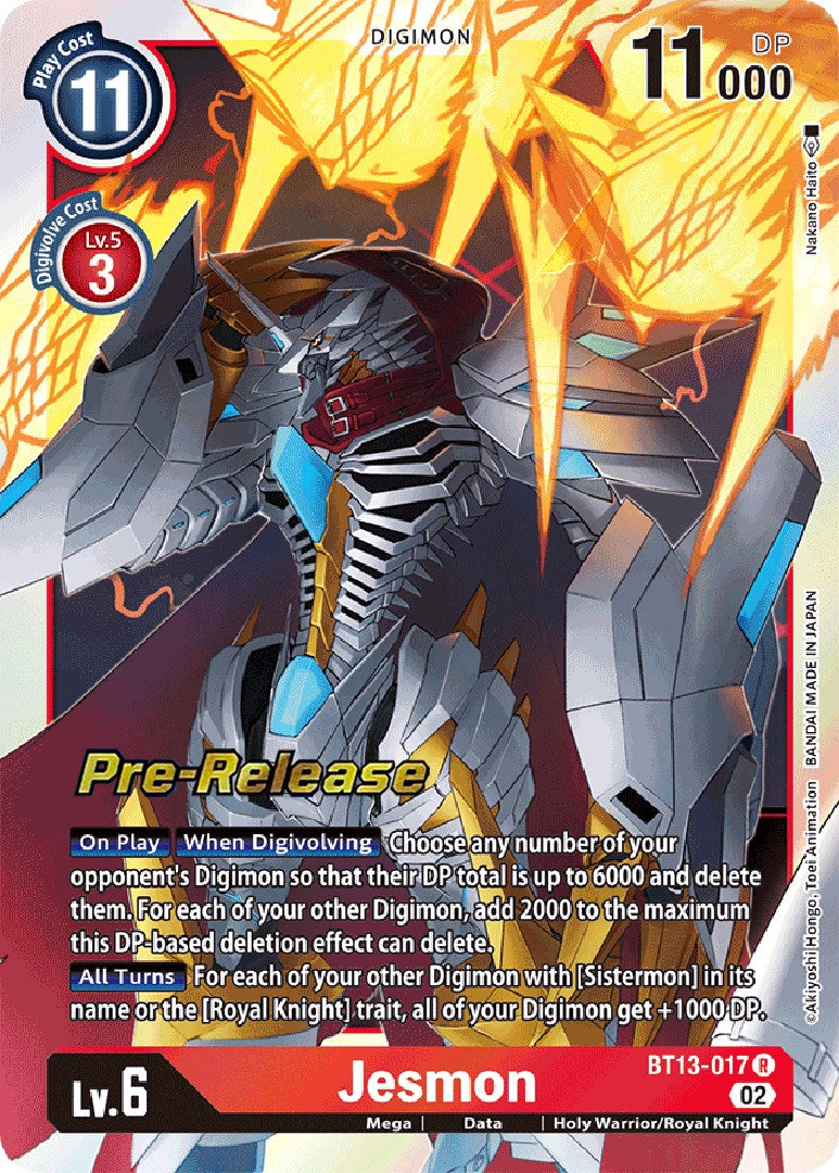 Jesmon [BT13-017] [Versus Royal Knight Booster Pre-Release Cards] | The Time Vault CA