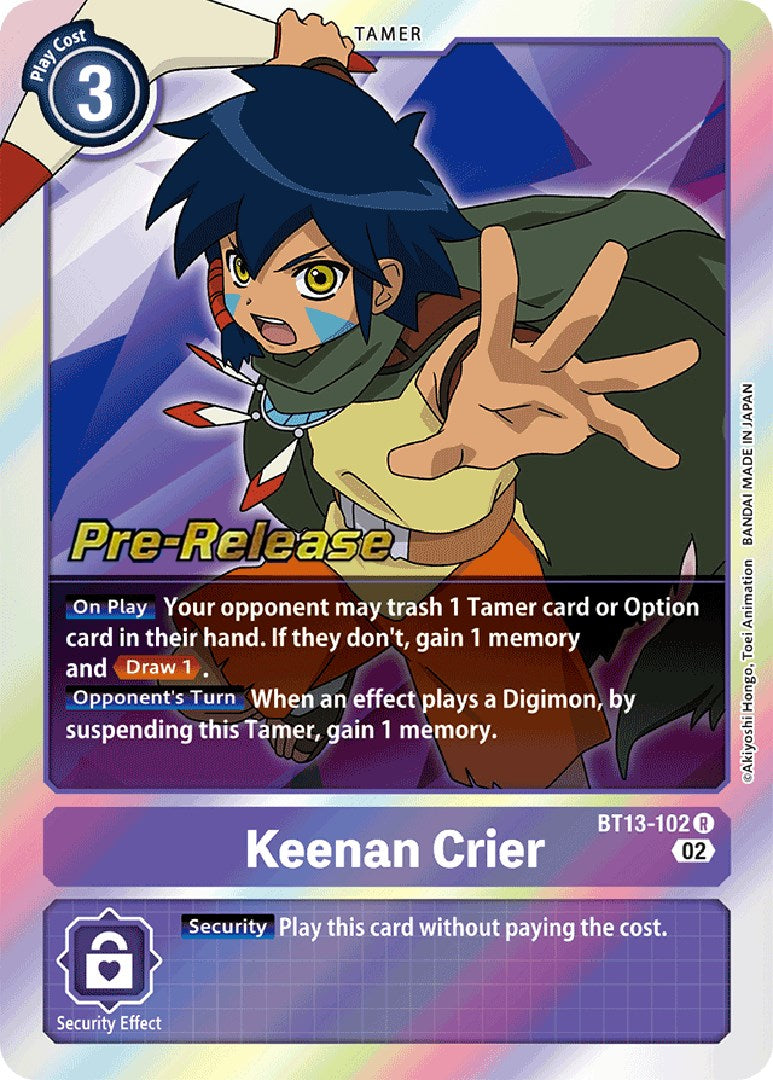 Keenan Crier [BT13-102] [Versus Royal Knight Booster Pre-Release Cards] | The Time Vault CA