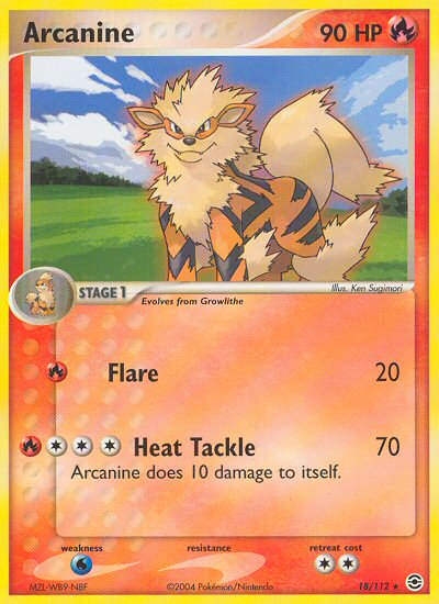 Arcanine (18/112) [EX: FireRed & LeafGreen] | The Time Vault CA